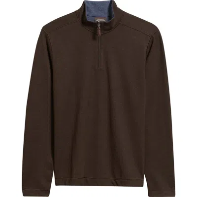 Johnston & Murphy Icon Reversible Quarter Zip In Brown