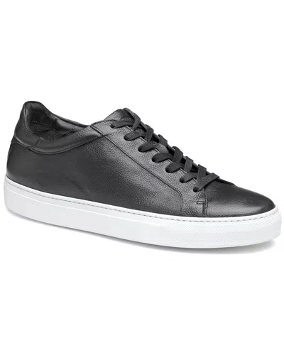 Johnston & Murphy Jake Lace To Toe Leather Sneaker In Black