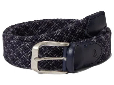 Johnston & Murphy Jameson Stretch Knit Belt Belts Navy/charcoal: 42" Waist In Red