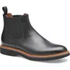 Johnston & Murphy Jenson Chelsea Boot In Black Tumbled Eu Calfskin