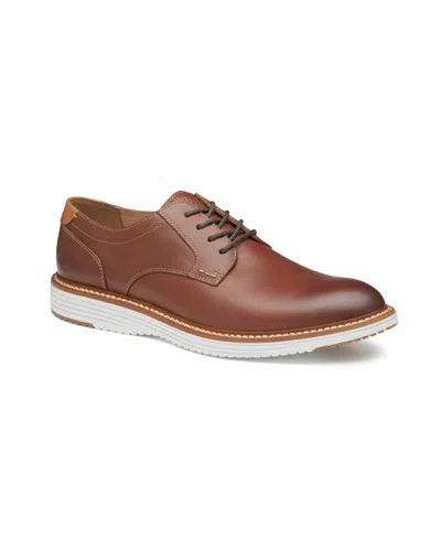 Johnston & Murphy Johnston Murphy Hodges Plain Toe Oxford Casual Lace Up Shoe In Tan Full Grain