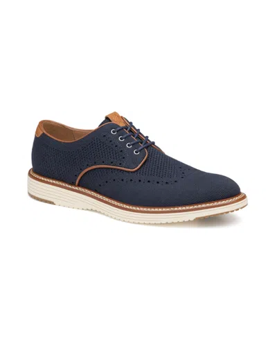 Johnston & Murphy Johnston Murphy Hodges Wing Lace Up Dress Casual Shoe In Navy Knit