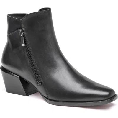 Johnston & Murphy Kalista Double Zip Bootie In Black
