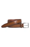 Johnston & Murphy Kids' Brogued Leather Belt In Tan