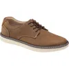 Johnston & Murphy Kids' Mcguffey Plain Toe Derby In Brown Oiled Nubuck