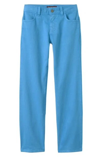 Johnston & Murphy Kids' Pima Cotton Blend Five-pocket Pants In Blue