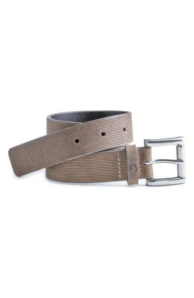 Johnston & Murphy Kids' Scored Leather Belt In Oil Brown