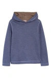Johnston & Murphy Kids' Solid Reversible Hoodie In Navy/brown