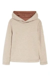 Johnston & Murphy Kids' Solid Reversible Hoodie In Rust/oatmeal