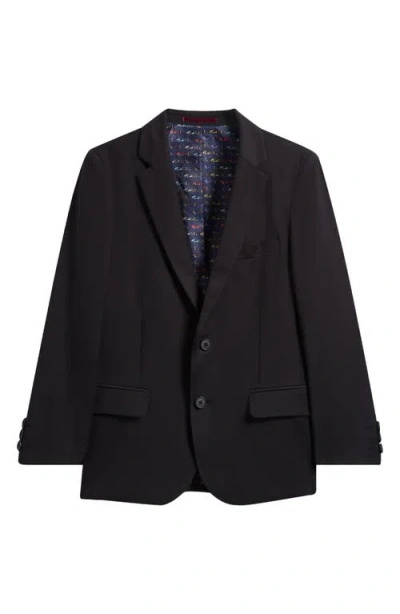 Johnston & Murphy Kids' Woven Blazer In Black