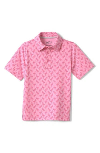 Johnston & Murphy Kids' Xc4® Flamingo Performance Polo In Pink