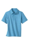 Johnston & Murphy Kids' Xc4® Printed Polo In Blue