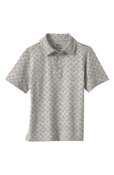 Johnston & Murphy Kids' Xc4® Printed Polo In Gray