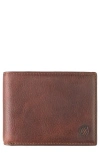 Johnston & Murphy Kingston Leather Bifold Wallet In Mahogany