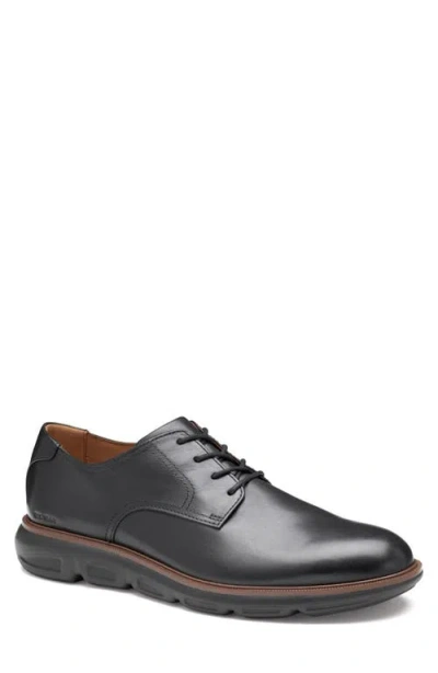 Johnston & Murphy Larkin Plain Toe Derby In Black