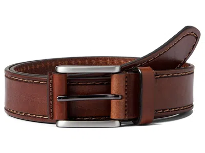 Johnston & Murphy Laser Top Stitch Belt Men's Belts Tan: 44 In Brown