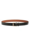 Johnston & Murphy Leather Belt In Black