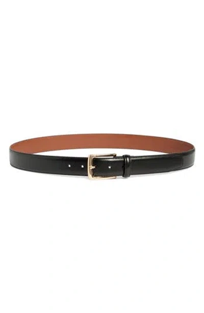 Johnston & Murphy Leather Belt In Black