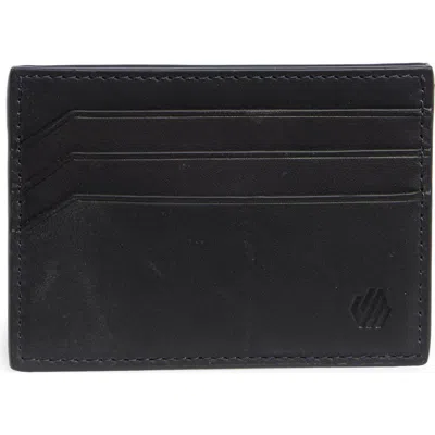 Johnston & Murphy Leather Card Wallet In Black