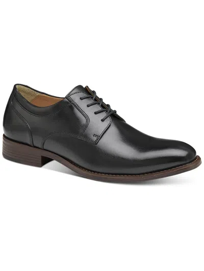 Johnston & Murphy Lewis Mens Leather Office Oxfords In Black