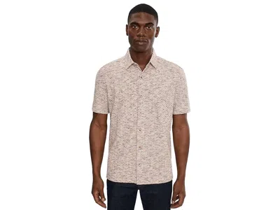 Johnston & Murphy Linden Short-sleeve Knit Shirt In Pink