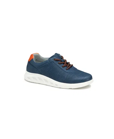 Johnston & Murphy Kids' Big Boys Activate U-throat Lace-up Sneakers In Navy Full Grain