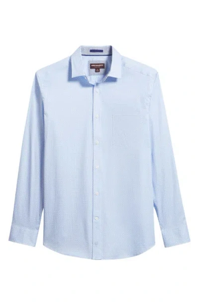 Johnston & Murphy Logan Print Button-up Shirt In Blue