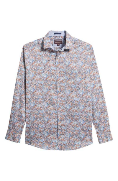 Johnston & Murphy Logan Print Button-up Shirt In Multi
