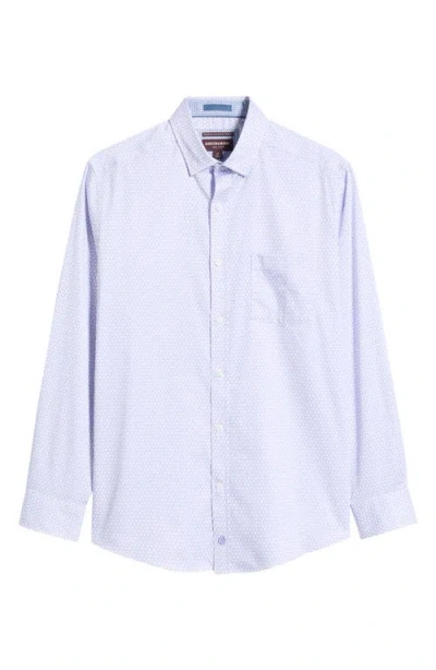 Johnston & Murphy Logan Print Button-up Shirt In Purple