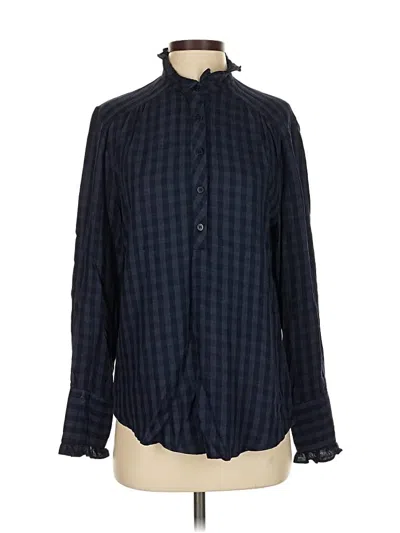 Pre-owned Johnston & Murphy Long Sleeve Button Down Shirt In Blue