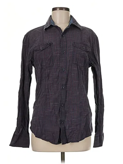 Pre-owned Johnston & Murphy Long Sleeve Button Down Shirt In Gray