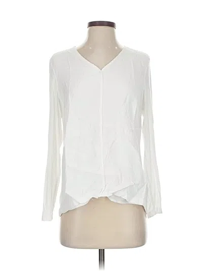 Pre-owned Johnston & Murphy Long Sleeve T-shirt In White