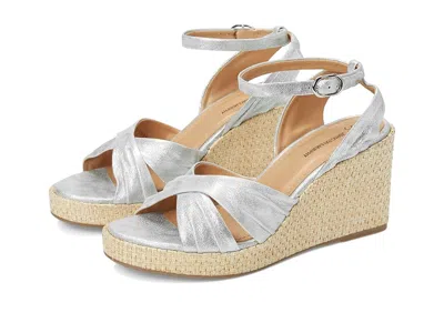 Johnston & Murphy Marcia Cross-band Sandal In Silver