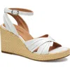 Johnston & Murphy Marcia Platform Wedge Sandal (women) In White Glove Leather