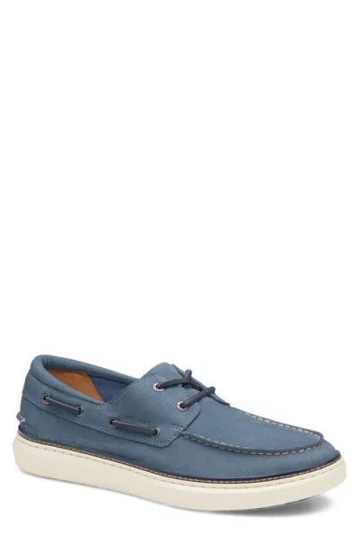 Johnston & Murphy Mcguffey 2 Moc Toe Boat Shoe In Blue