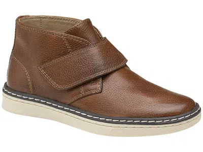 Johnston & Murphy Mcguffey Chukka (toddler/little Kid) Boy's Shoes Tan Full Grain : 12 Little Kid M, Leather In Brown