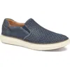 Johnston & Murphy Mcguffey 2 Woven Slip-on Sneaker In Navy Woven Tumbled Nubuck