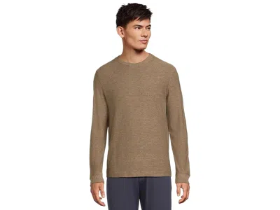 Johnston & Murphy Melange Pullover In Brown