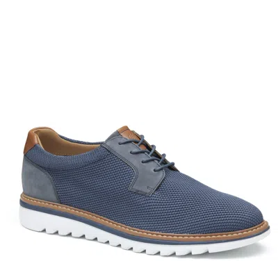 Johnston & Murphy Men's Algood Knit Plain Toe Casual Lace-up Shoe In Blue