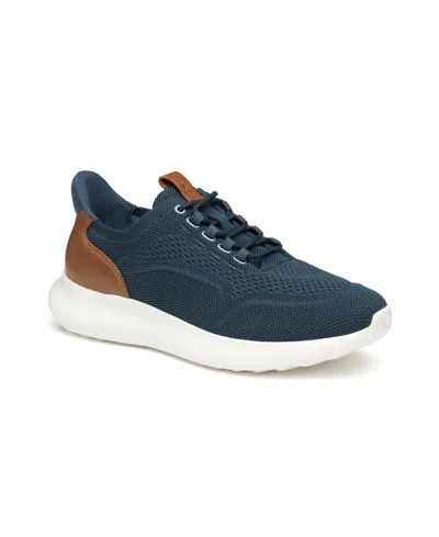 Johnston & Murphy Men's Amherst 2.0 Knit Plain Toe Sneakers In Blue