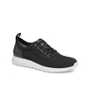Johnston & Murphy Men's Amherst Knit U-throat Lace-up Sneakers In Black