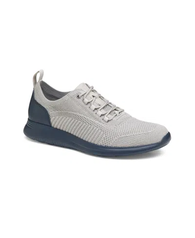 Johnston & Murphy Men's Amherst Knit U-throat Lace-up Sneakers In Light Gray