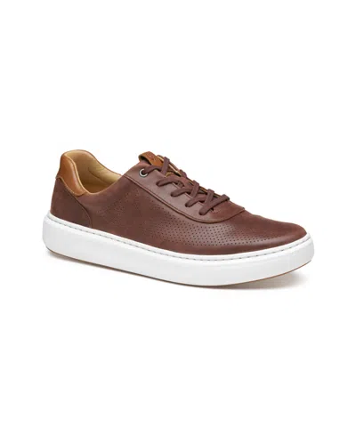 Johnston & Murphy Men's Anders Perfed U-throat Sneakers In Dark Mahogany Full Grain