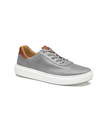 Johnston & Murphy Men's Anders Perfed U-throat Sneakers In Gray Full Grain