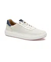 Johnston & Murphy Men's Anders Perforated U-throat Sneaker In White Full Grain