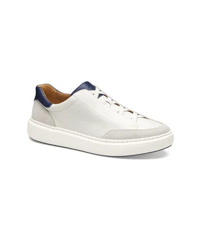 Johnston & Murphy Men's Anders Stretch Lace Up Shoes In White