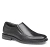 Johnston & Murphy Men's Ardmore Black Leather Moc Toe Venetian Slip On Loafer Shoe In Black