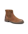 Johnston & Murphy Men's Barrett Zip Boots In Brown Waxed Suede