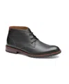 Johnston & Murphy Donahue Chukka Boot In Black Full Grain