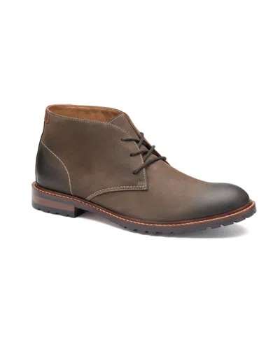 Johnston & Murphy Men's Boswell Chukka Boots In Brown Oiled Full Grain